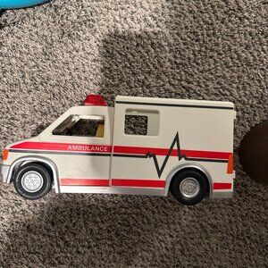 PLAYMOBIL TOY AMBULANCE INCOMPLETE